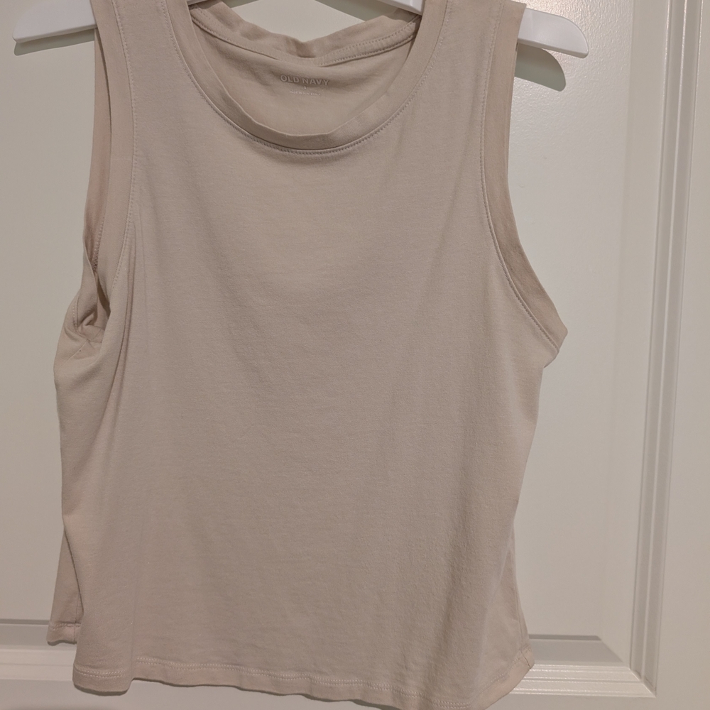Old Navy Tan Sleeveless Tank Top
